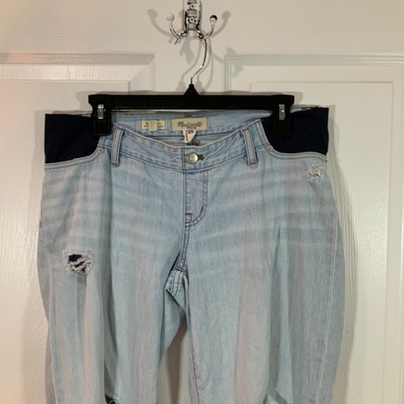 Madewell Maternity Boyfriend Distressed Jeans Size 27 - Picture 2 of 7